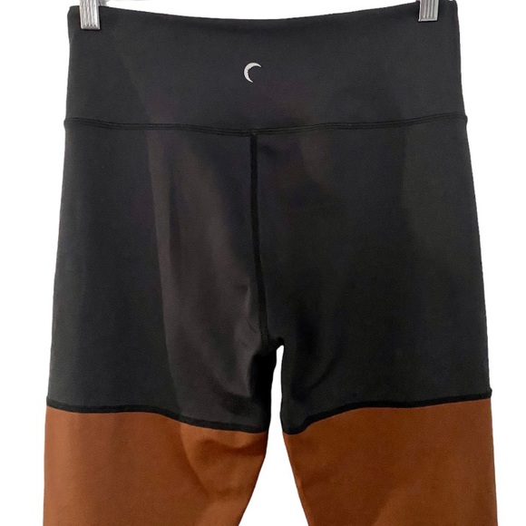 Zyia Mocha Block Light N Tight Hi Rise 7/8 Cocoa Colorblock Leggings Size 8-10 - Picture 7 of 12